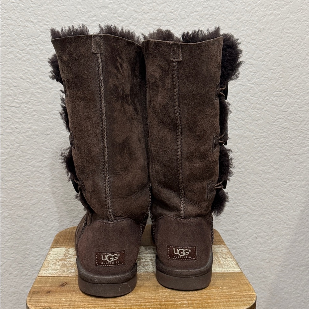 UGG Bailey Button Triplet Three Button Brown Boot… - image 5